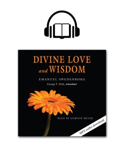 Cover image of Divine Love and Wisdom portable NCE translation audiobook with a drop shadow and an audiobook icon on the top