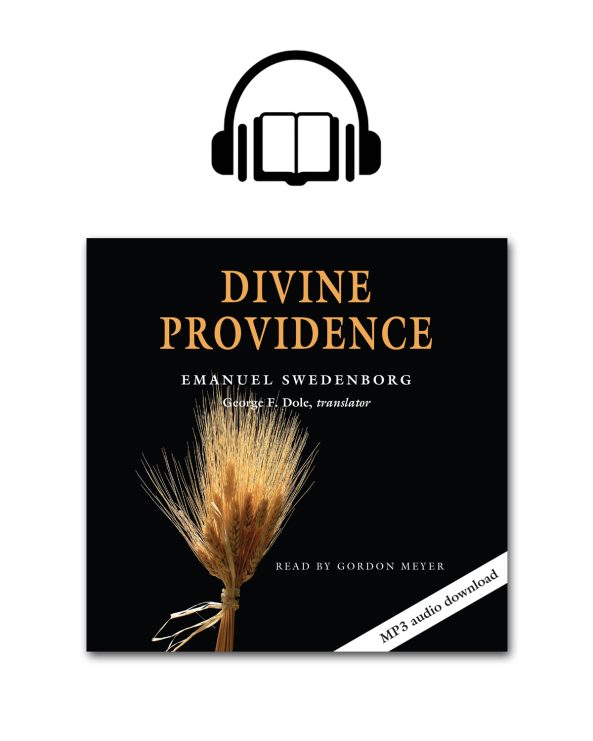 Cover image of Divine Providence portable NCE translation audiobook with a drop shadow and an audiobook icon on the top