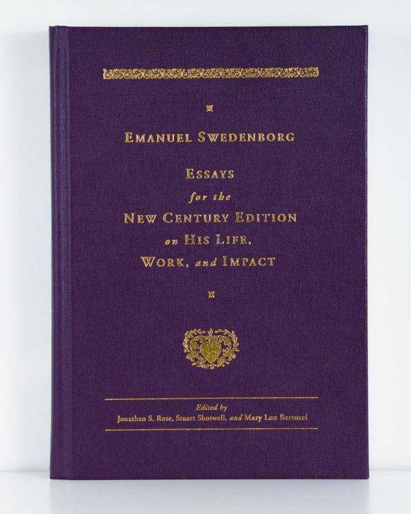 Purple cloth hardcover book with gold foil embossed text and ornaments