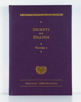 Purple cloth hardcover book with gold foil embossed text and ornaments