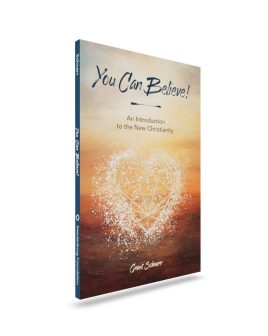 A radiant heart of light against a sunset colored background with large blue text of the title of the book