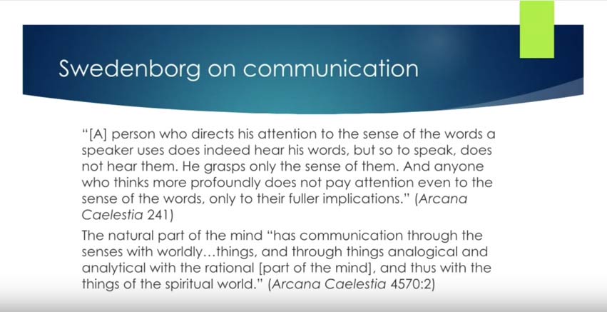 communication - Swedenborg Foundation communication
