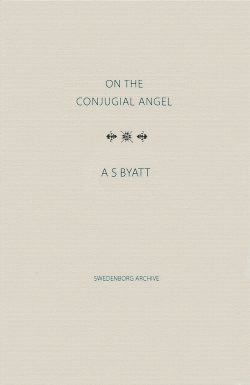 Beige book cover of "On the Conjugial Angel" by A.S. Byatt