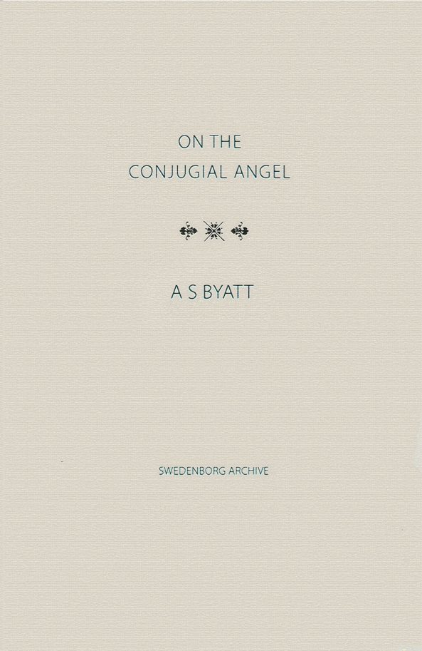 Beige book cover of "On the Conjugial Angel" by A.S. Byatt