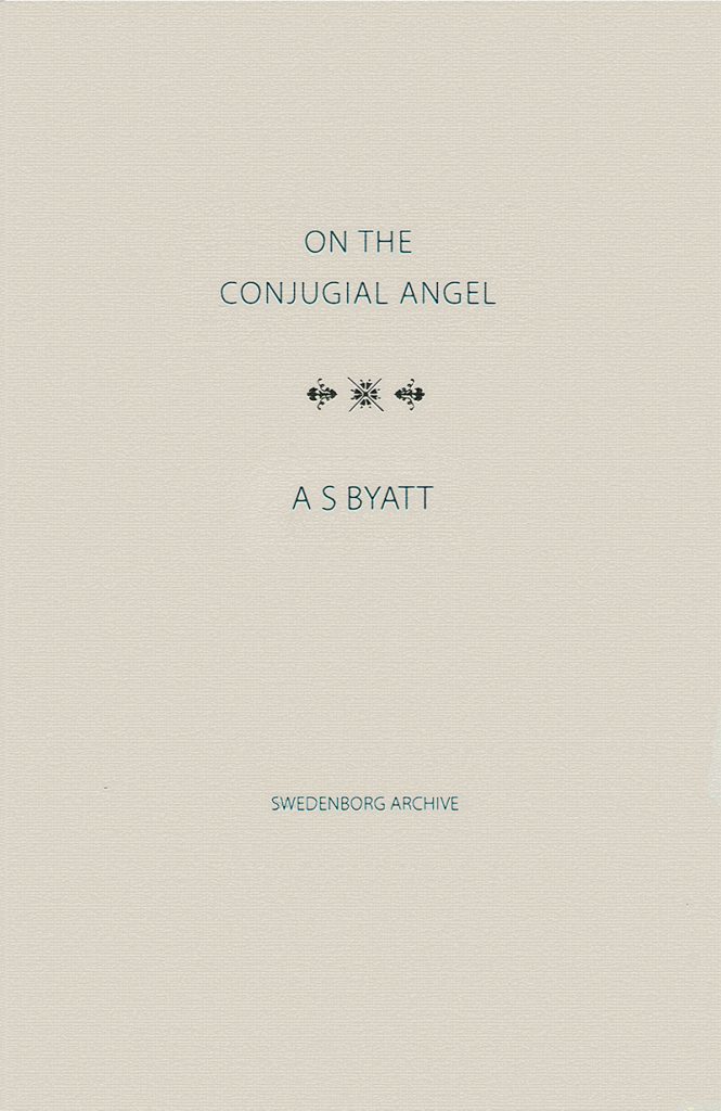 SS_ConjugialAngel - Swedenborg Foundation Beige book cover of "On the Conjugial Angel" by A.S. Byatt