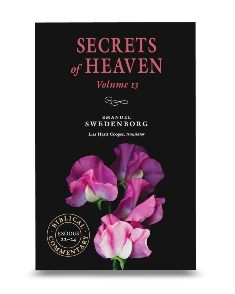 SH13 Portable - Front Cover straight on cropped - Swedenborg Foundation Black book cover with pink title and flowers